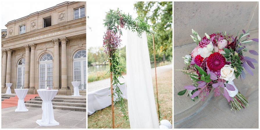 Seeschloss Monrepos Dekoration Hochzeit